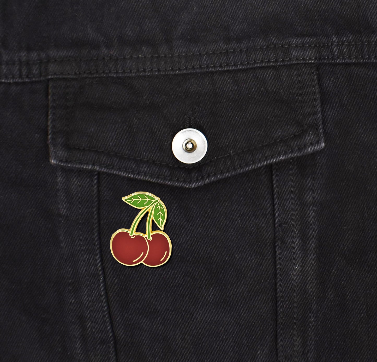 Red Cherry Hard Enamel Pin | Clayton Jewelry Labs