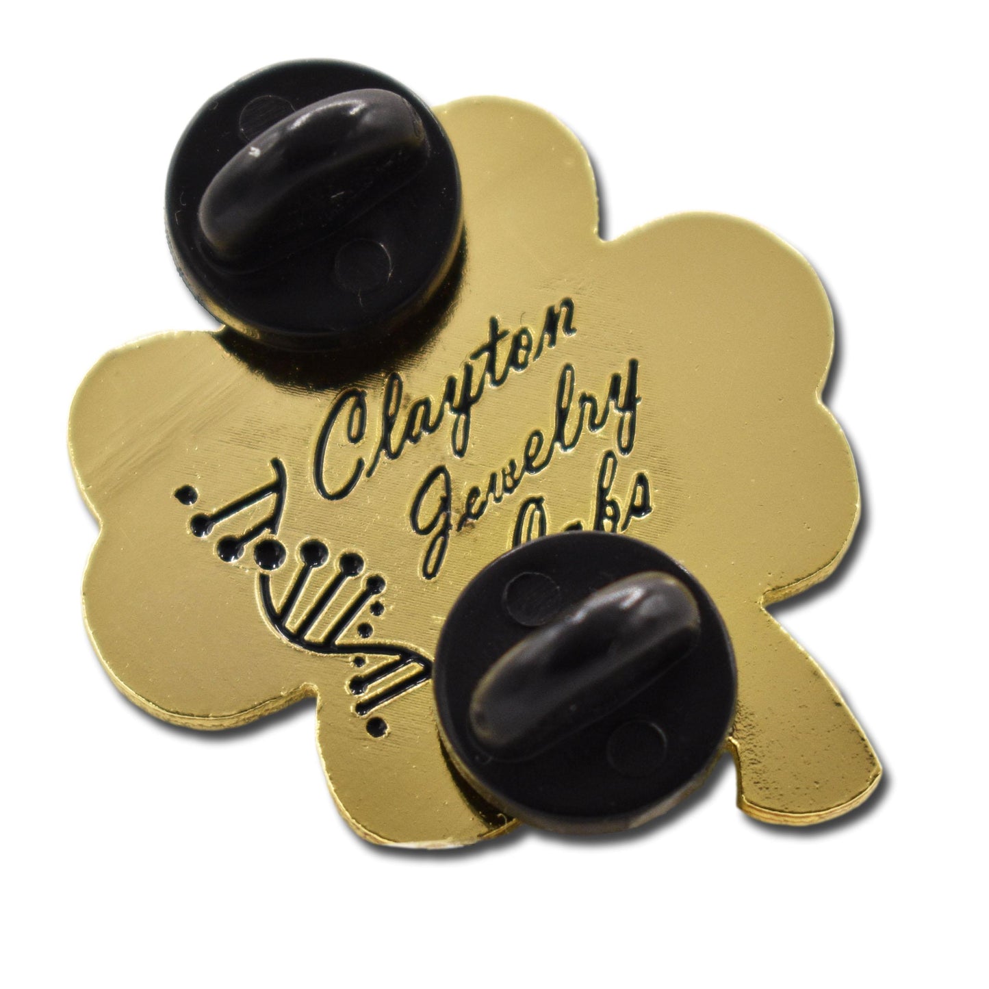 Four Leaf Clover Saint Patrick's Day Hard Enamel Pin | Clayton Jewelry Labs