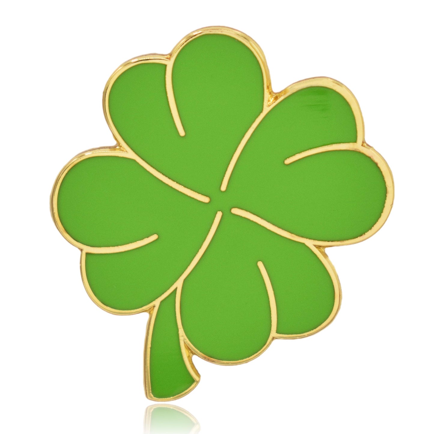 Four Leaf Clover Saint Patrick's Day Hard Enamel Pin | Clayton Jewelry Labs