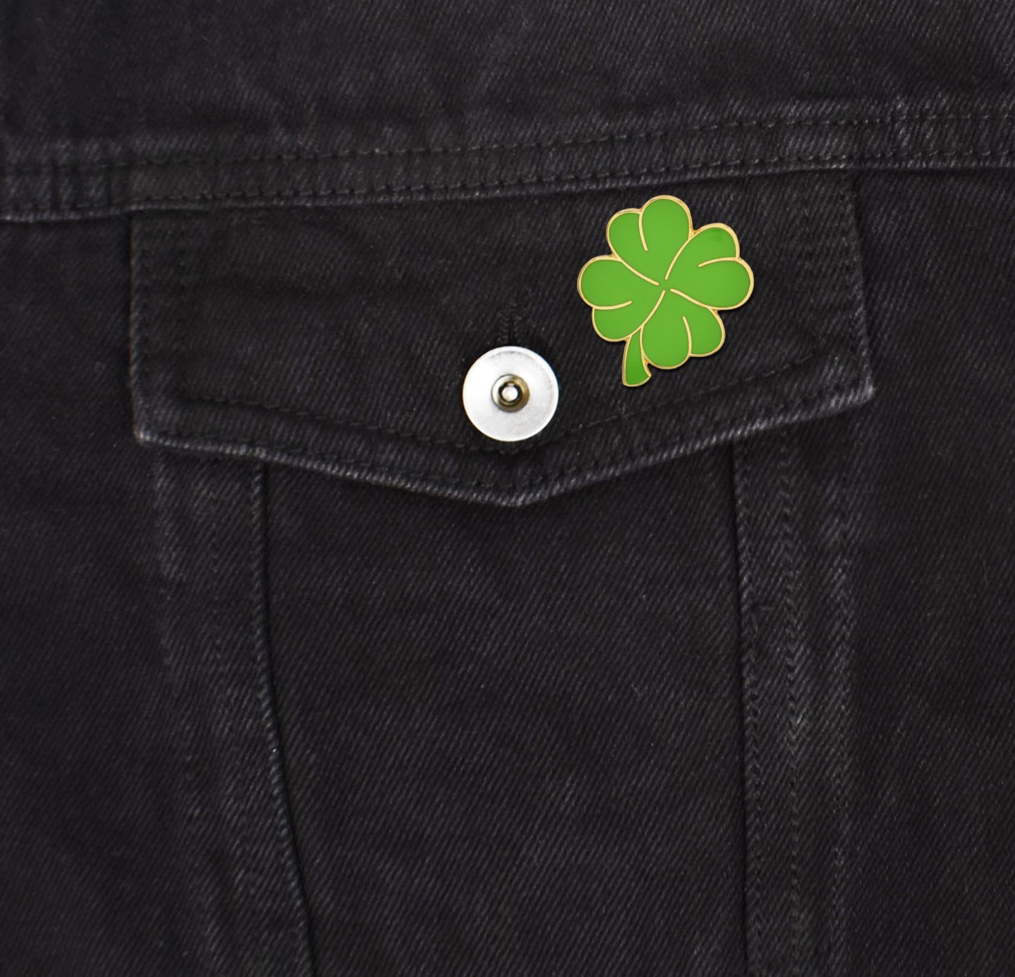 Four Leaf Clover Saint Patrick's Day Hard Enamel Pin | Clayton Jewelry Labs
