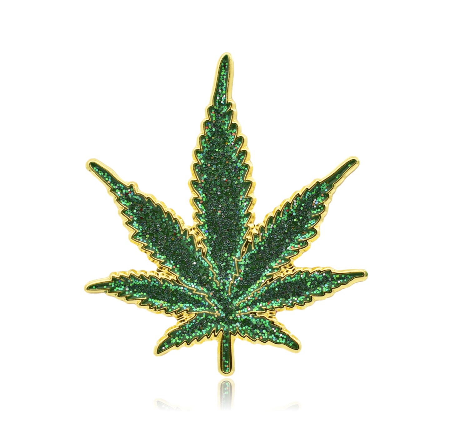 Marijuana Weed Leaf Enamel Lapel Pin