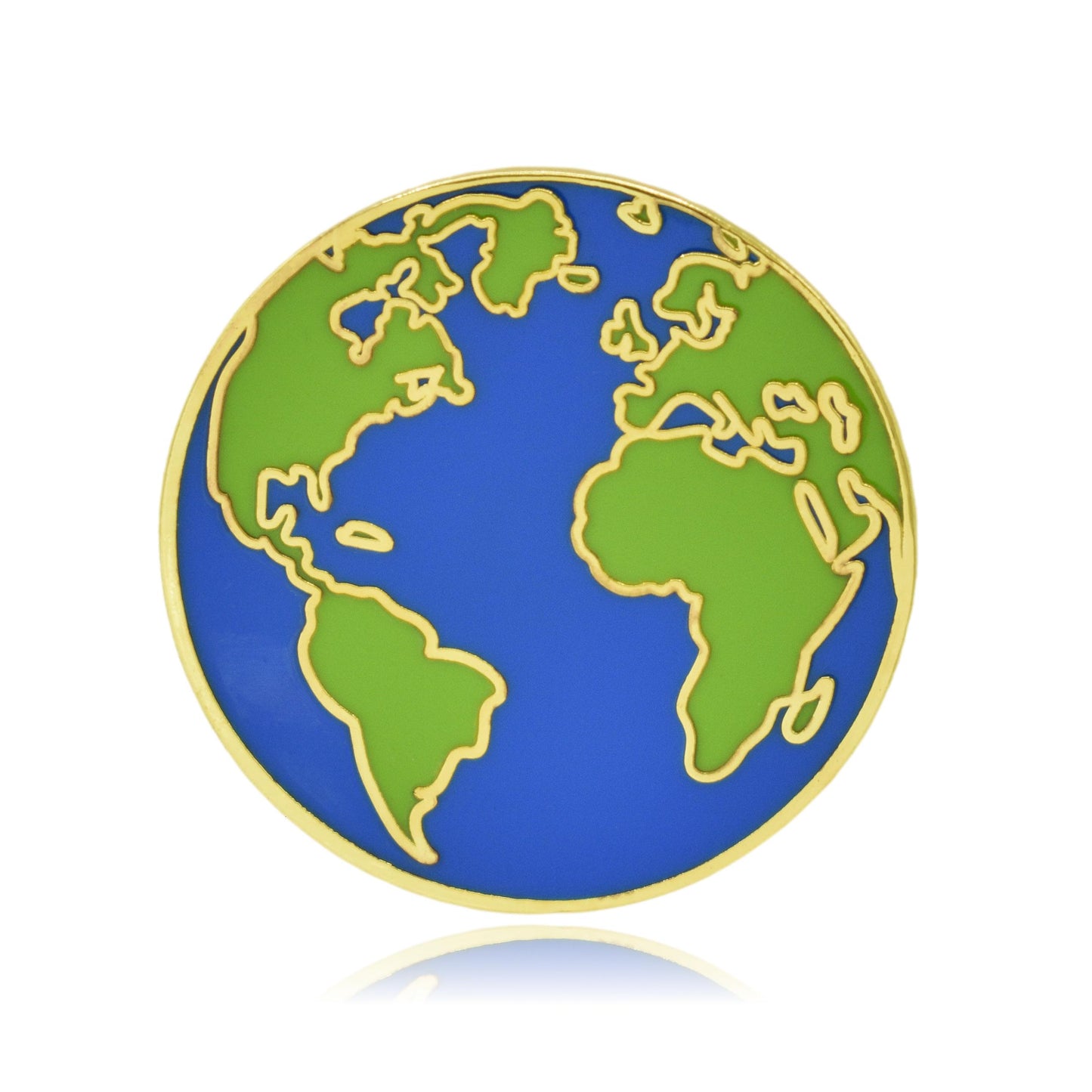 Gold Planet Earth Hard Enamel Pin - Clayton Jewelry Labs