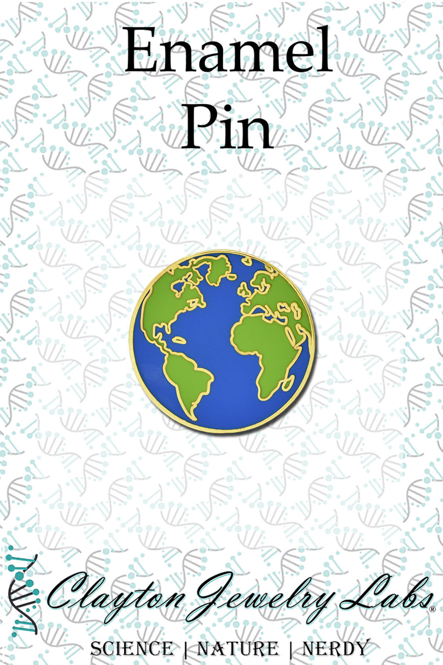 Gold Planet Earth Hard Enamel Pin - Clayton Jewelry Labs