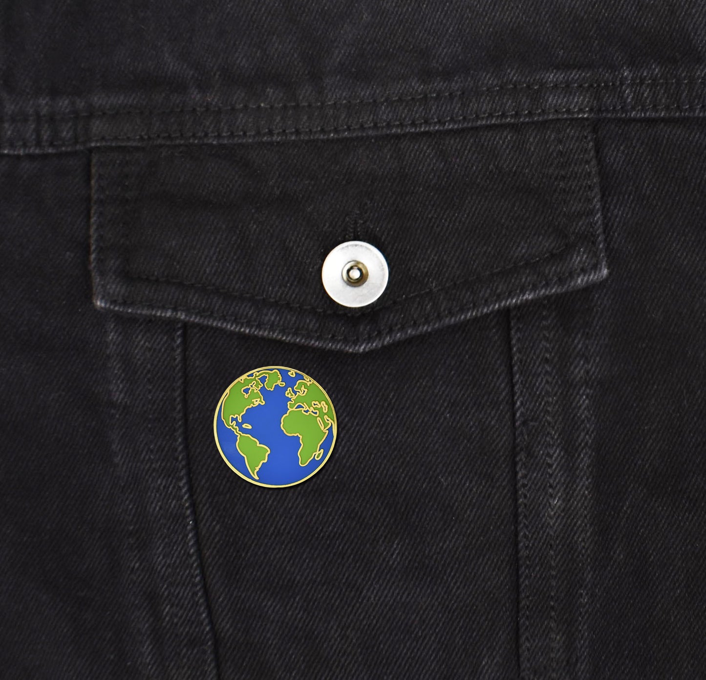 Gold Planet Earth Hard Enamel Pin - Clayton Jewelry Labs