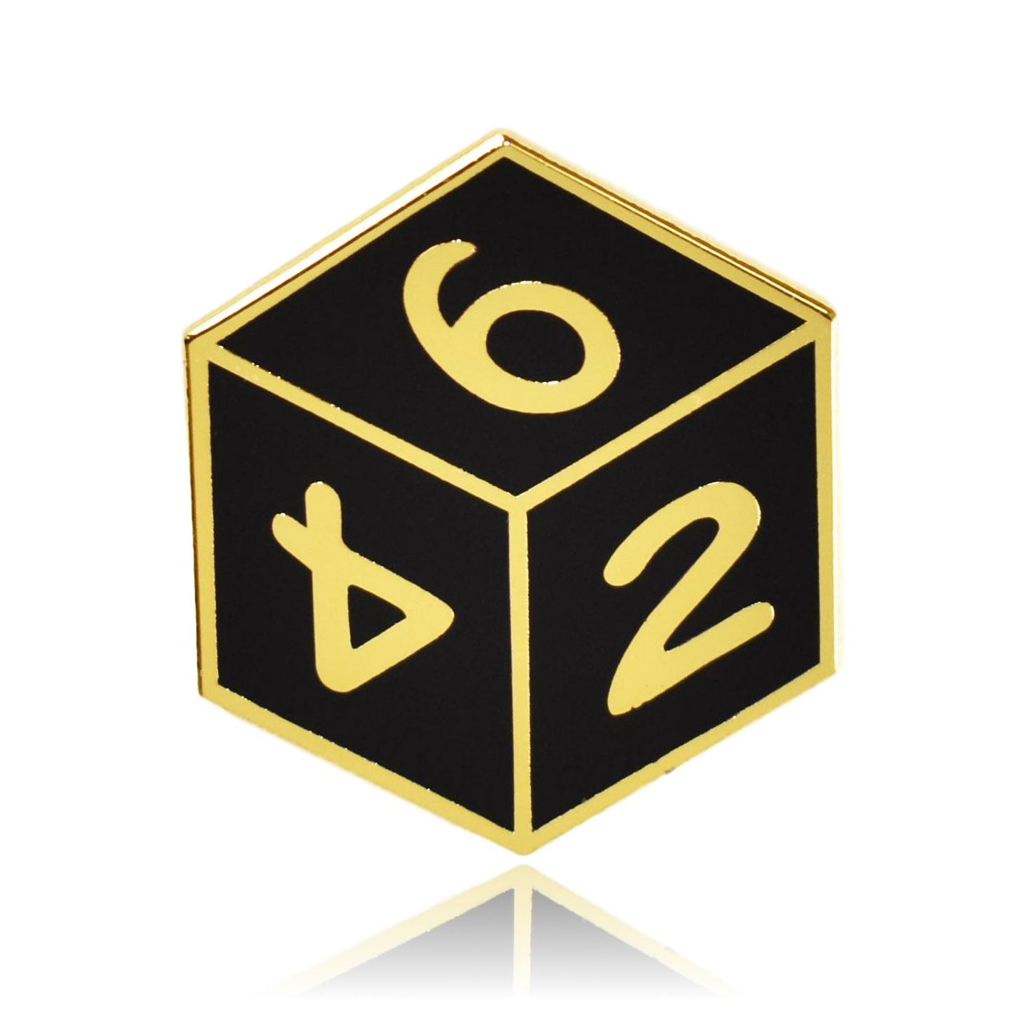 D6 Six-Sided Die Hard Enamel Lapel Pin