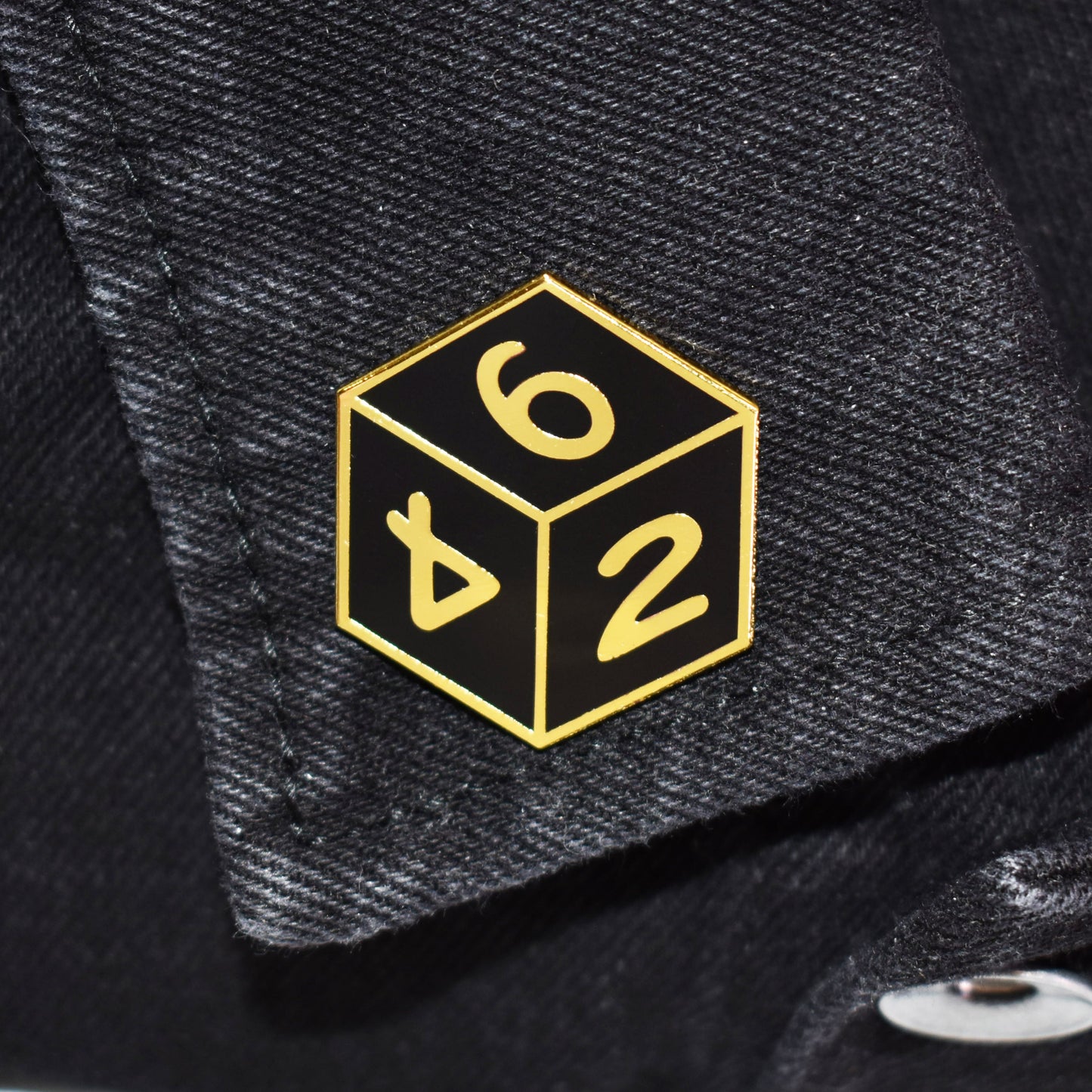 D6 Six-Sided Die Hard Enamel Lapel Pin