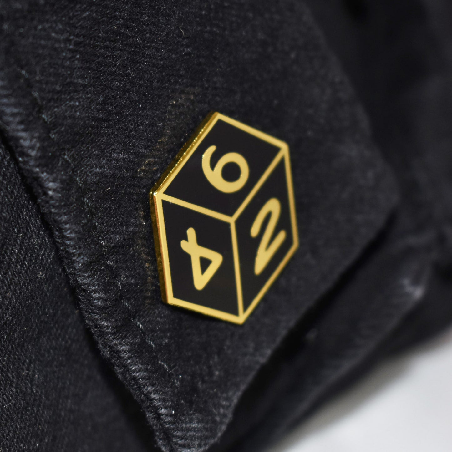 D6 Six-Sided Die Hard Enamel Lapel Pin