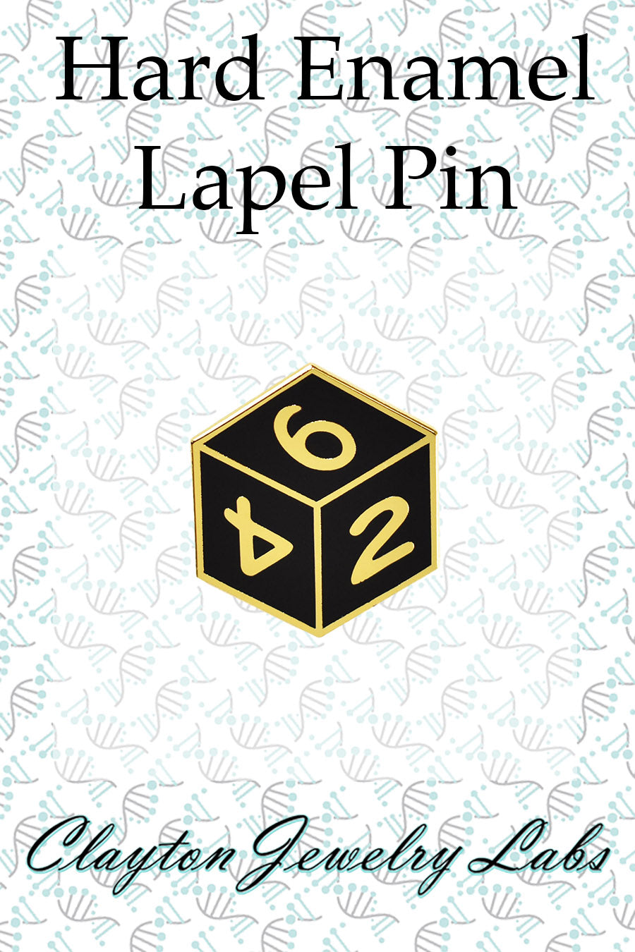 D6 Six-Sided Die Hard Enamel Lapel Pin