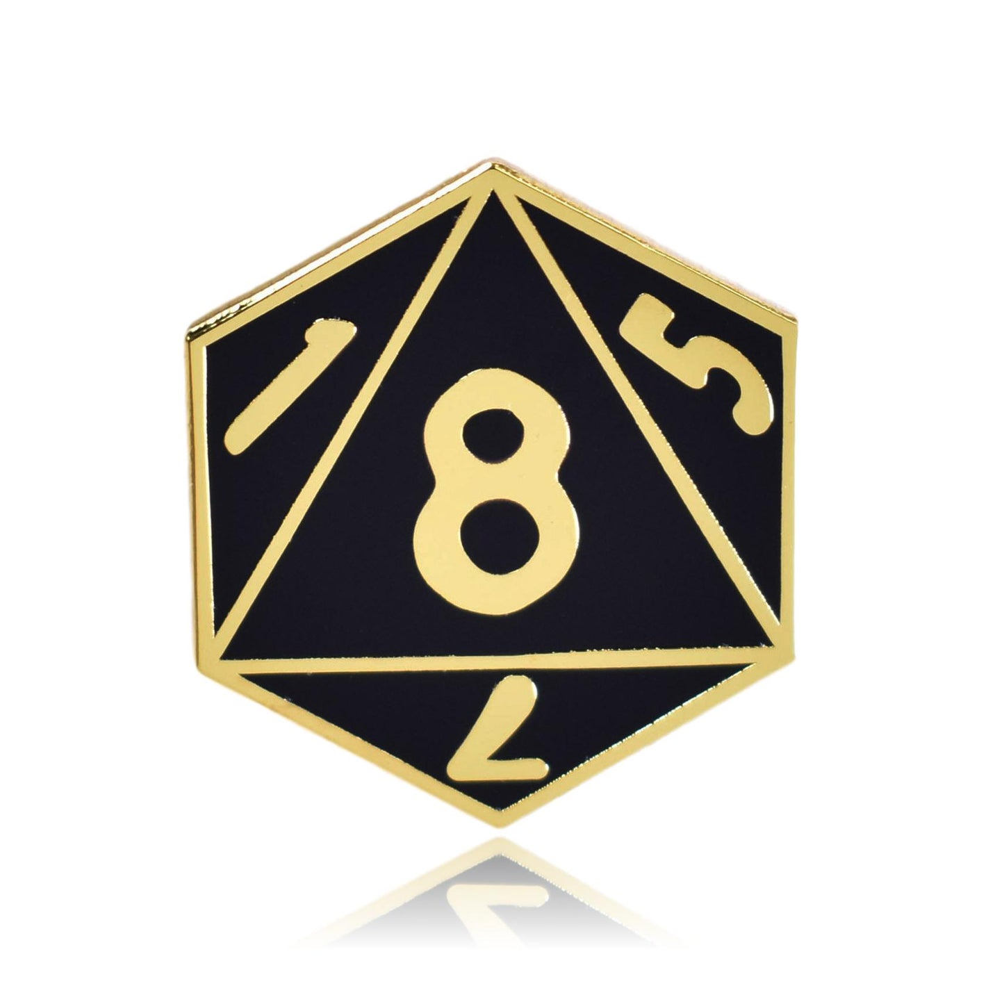 D8 Eight-Sided Die Hard Enamel Lapel Pin