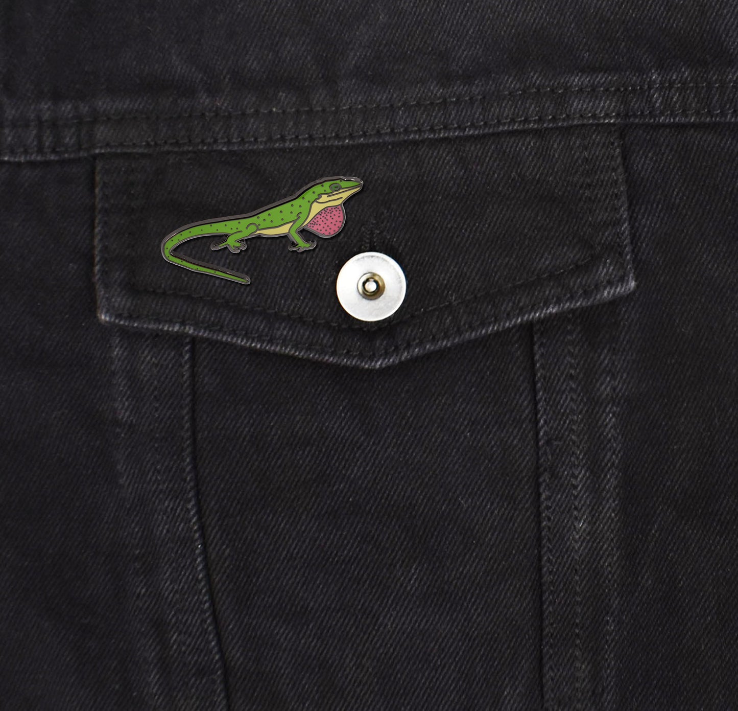 Green Anole Lizard Hard Enamel Pin | Clayton Jewelry Labs