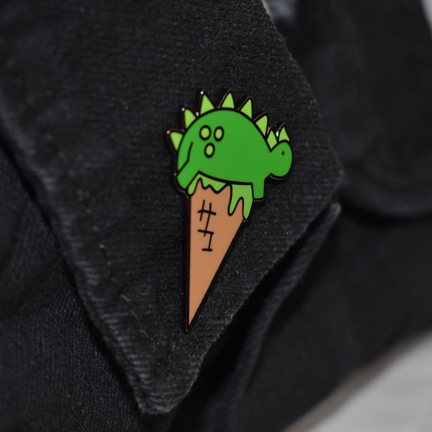 Dinocone Dinosaur Stegosaurus Hard Enamel Lapel Pin