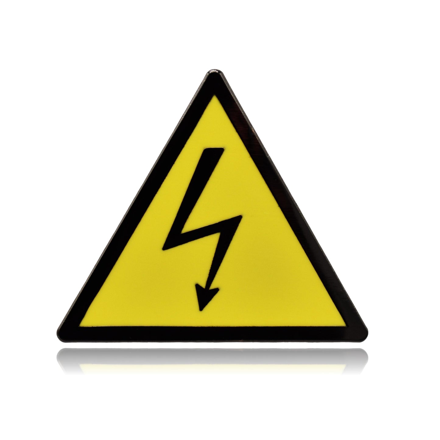 High Voltage Safety Warning Hard Enamel Pin - Clayton Jewelry Labs