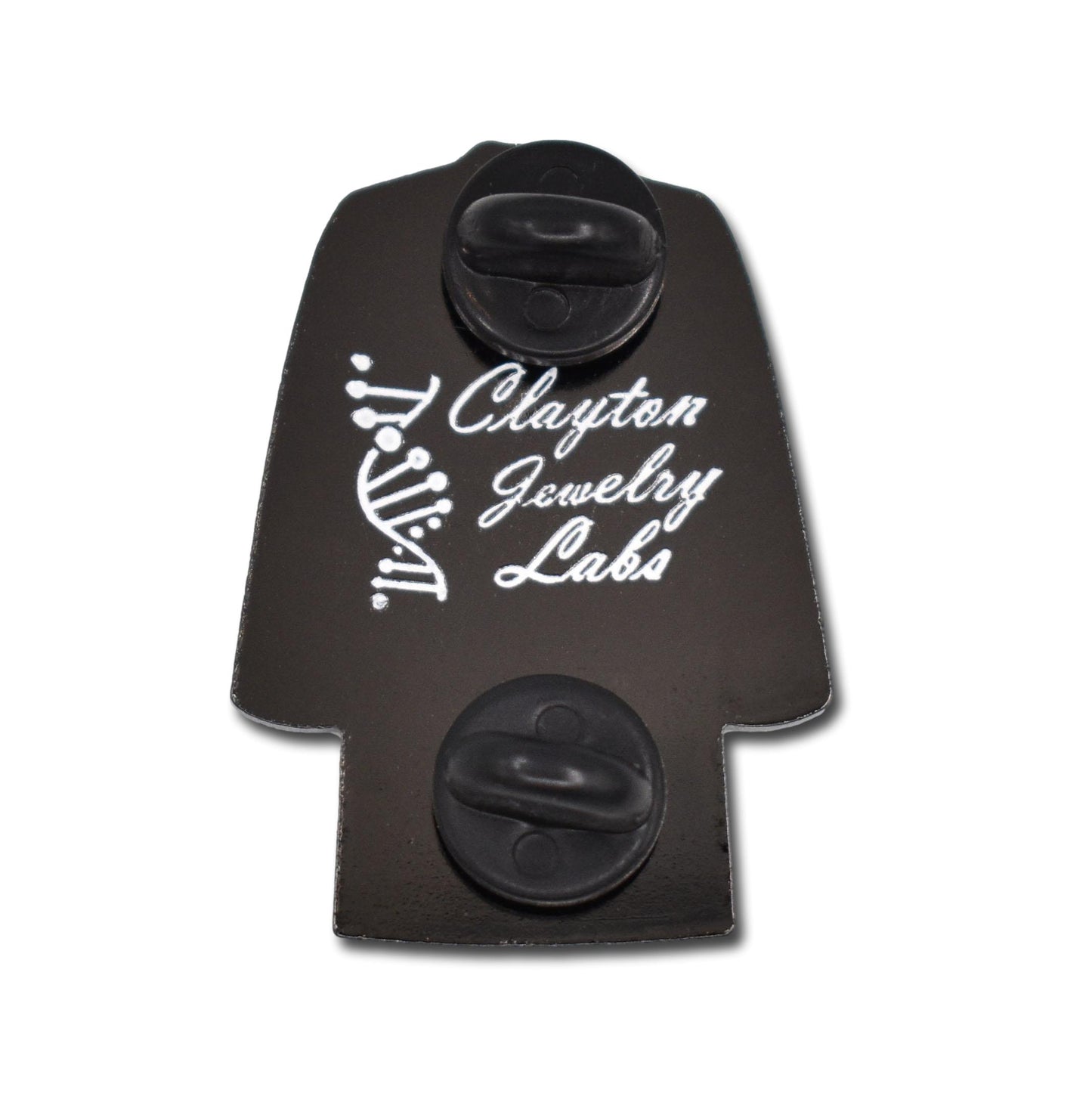 Black Lab Coat Flower Hard Enamel Pin | Clayton Jewelry Labs