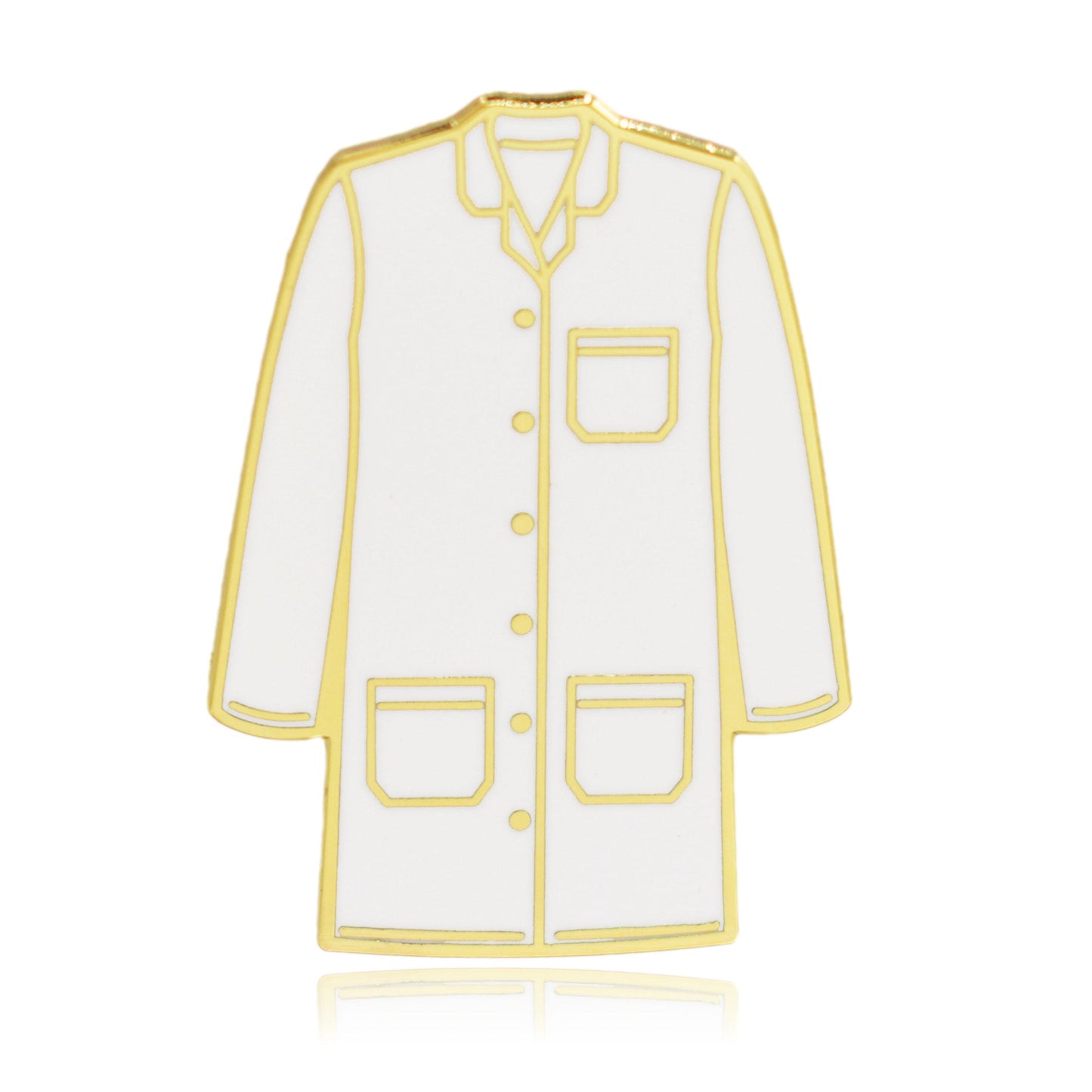 Gold Lab Coat Flower Hard Enamel Pin | Clayton Jewelry Labs