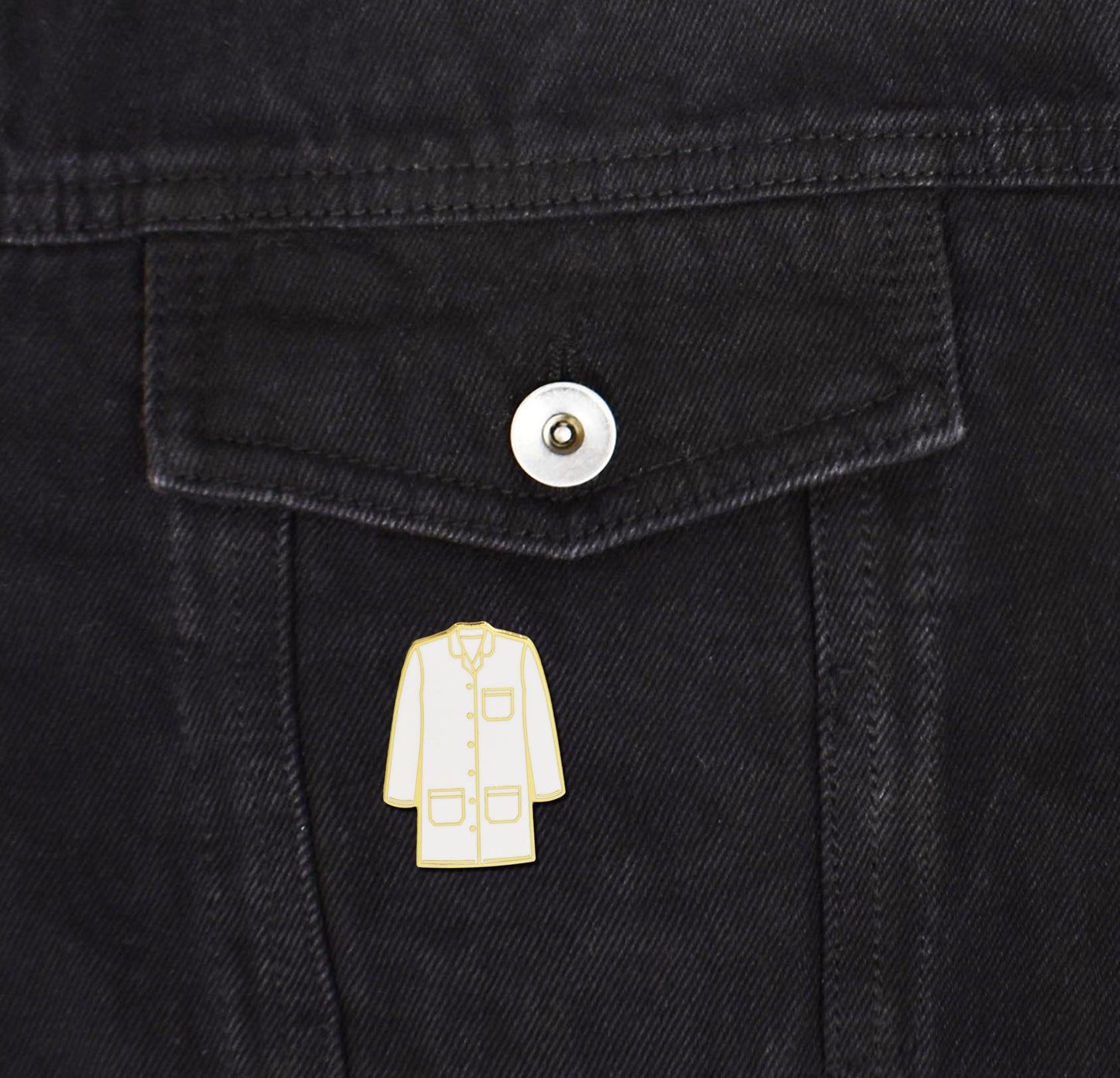 Gold Lab Coat Flower Hard Enamel Pin | Clayton Jewelry Labs
