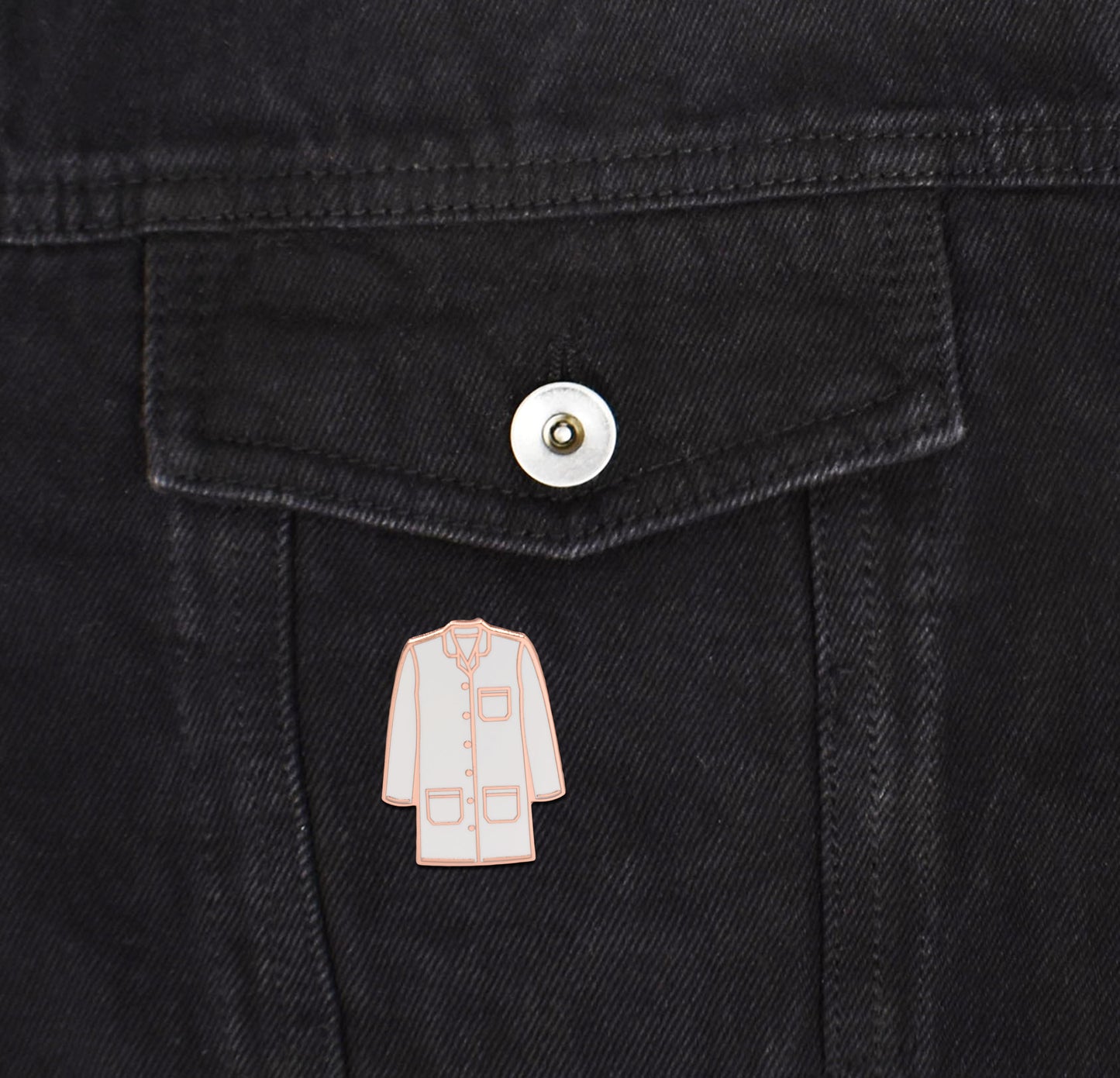 Rose Gold Lab Coat Flower Hard Enamel Pin | Clayton Jewelry Labs