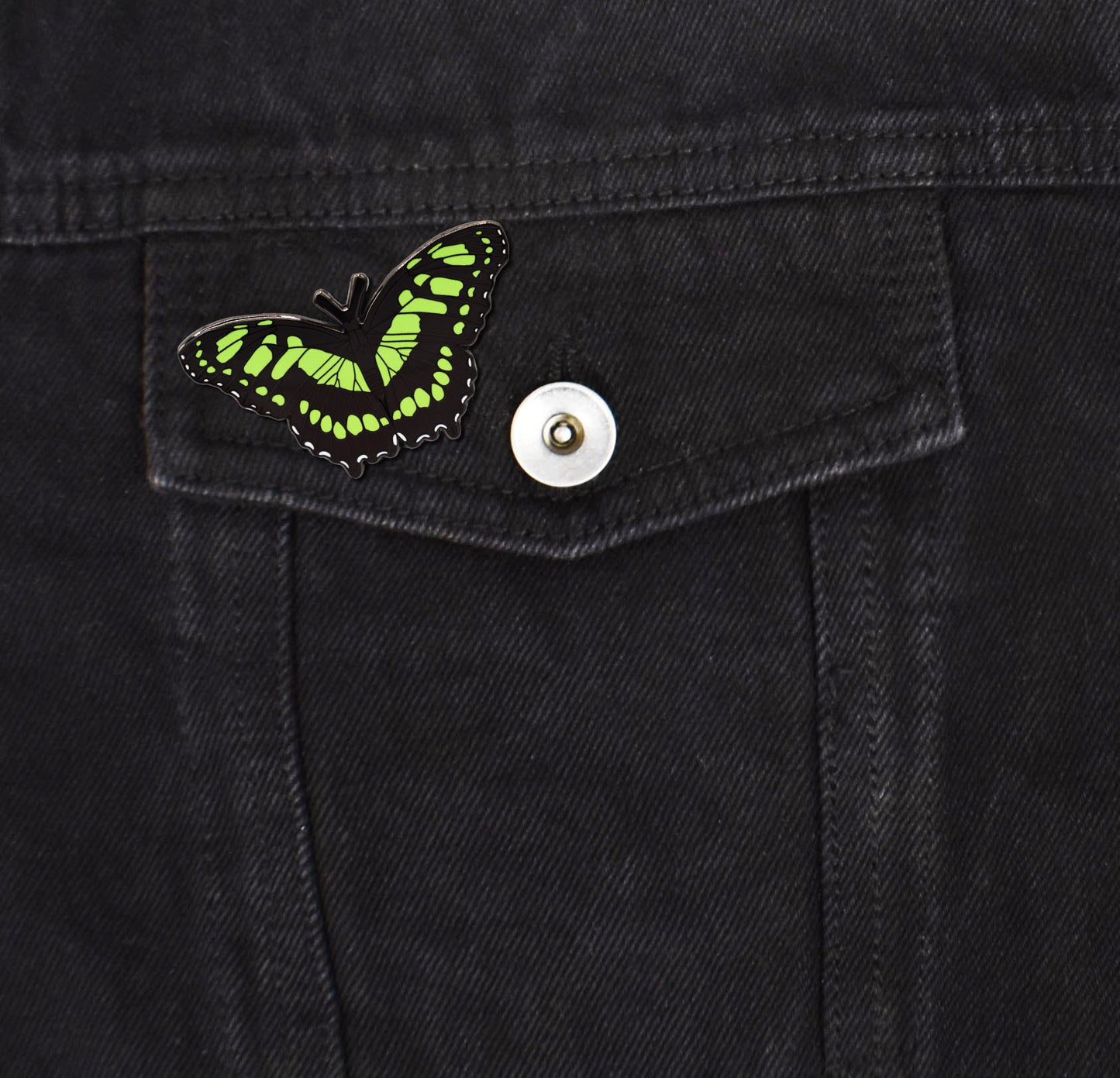 Malachite Butterfly Hard Enamel Pin - Clayton Jewelry Labs