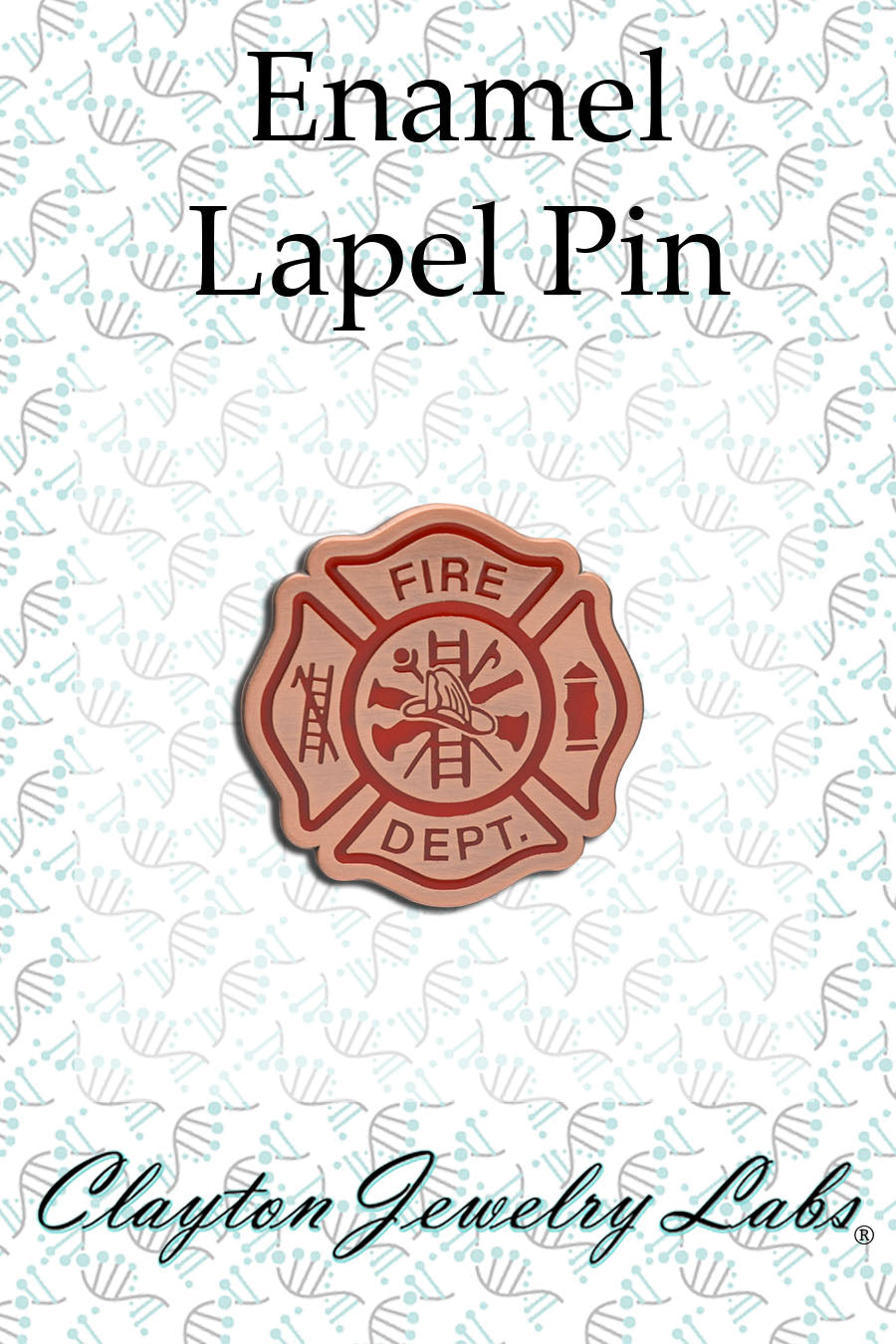 Maltese Cross Fire Fighter Hard Enamel Pin