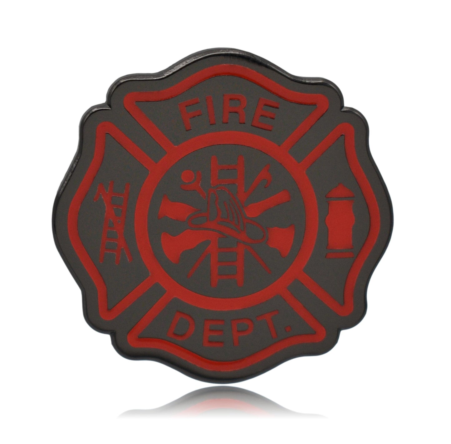 Maltese Cross Fire Fighter Hard Enamel Pin
