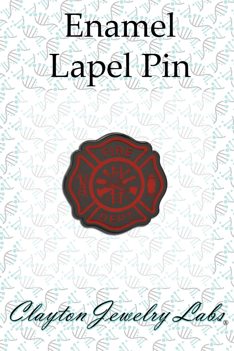 Maltese Cross Fire Fighter Hard Enamel Pin