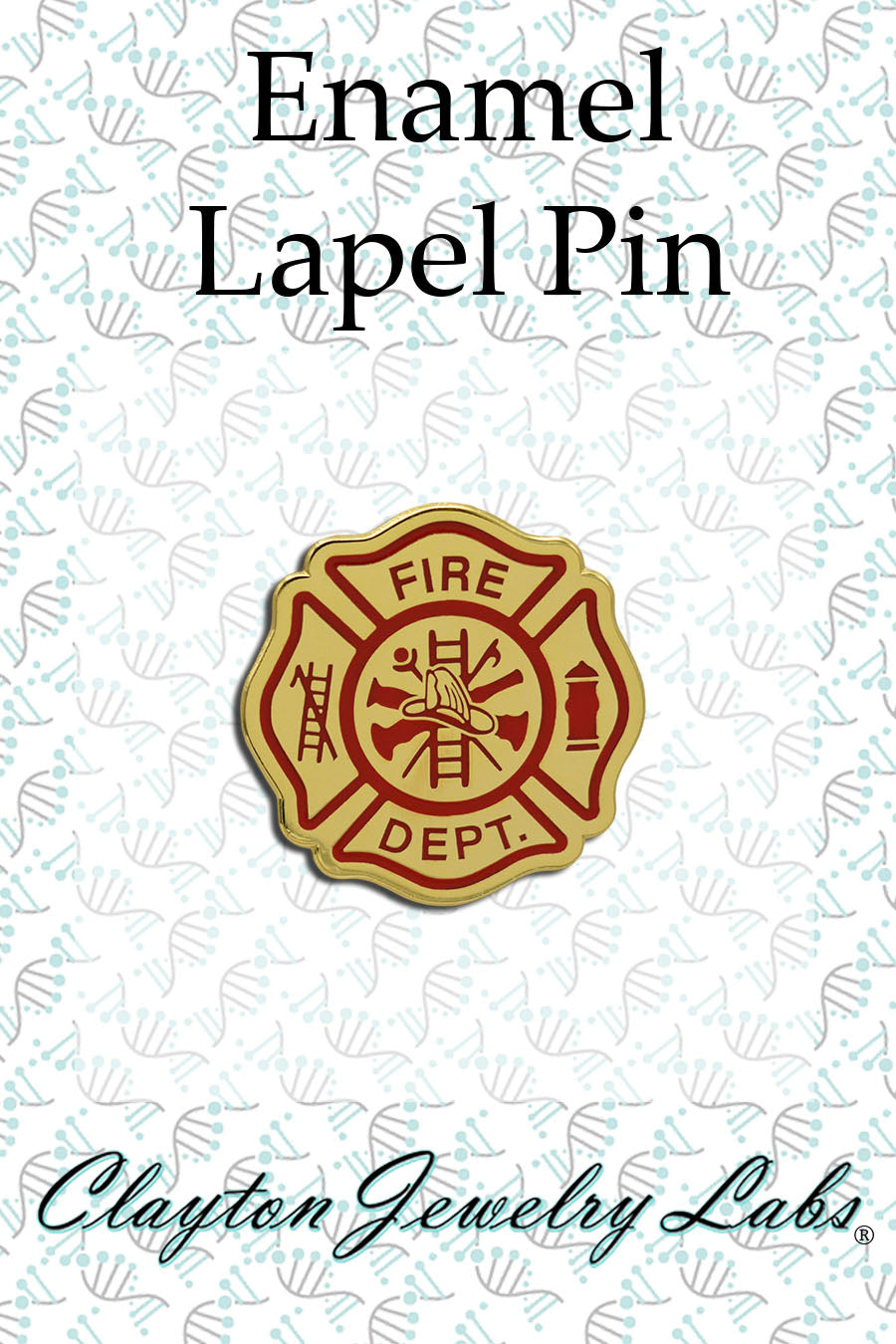 Maltese Cross Fire Fighter Hard Enamel Pin