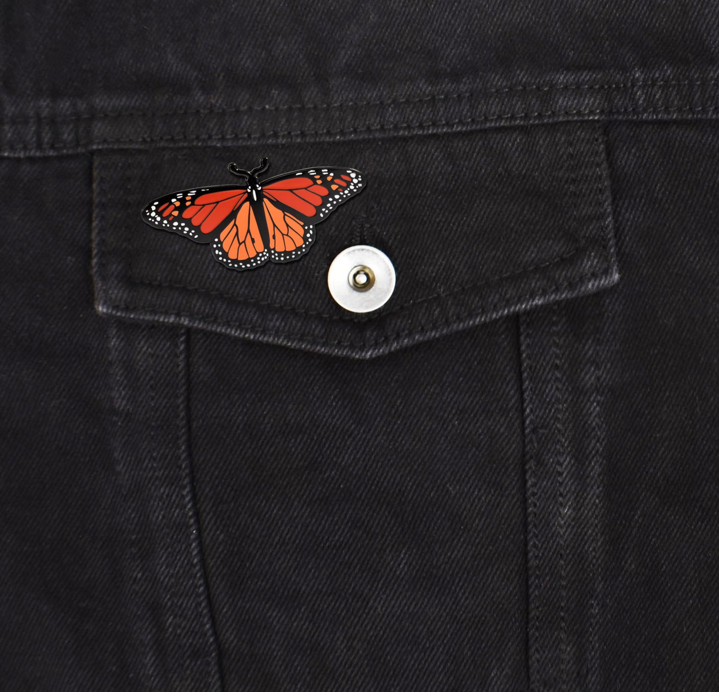 Monarch Butterfly Hard Enamel Lapel Pin
