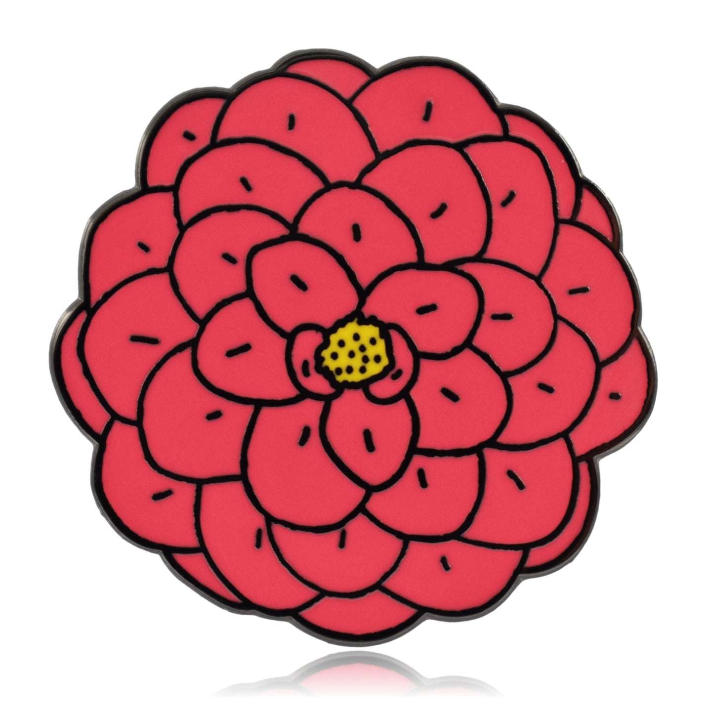 Camellias Flower Hard Enamel Pin | Clayton Jewelry Labs