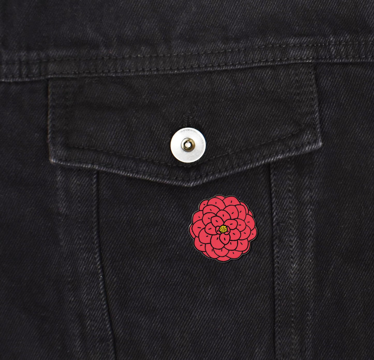 Camellias Flower Hard Enamel Pin | Clayton Jewelry Labs