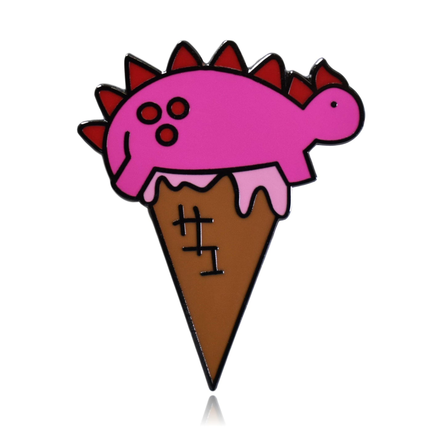Dinocone Dinosaur Stegosaurus Hard Enamel Lapel Pin