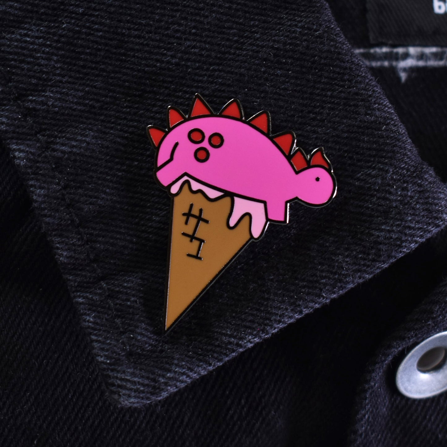Dinocone Dinosaur Stegosaurus Hard Enamel Lapel Pin