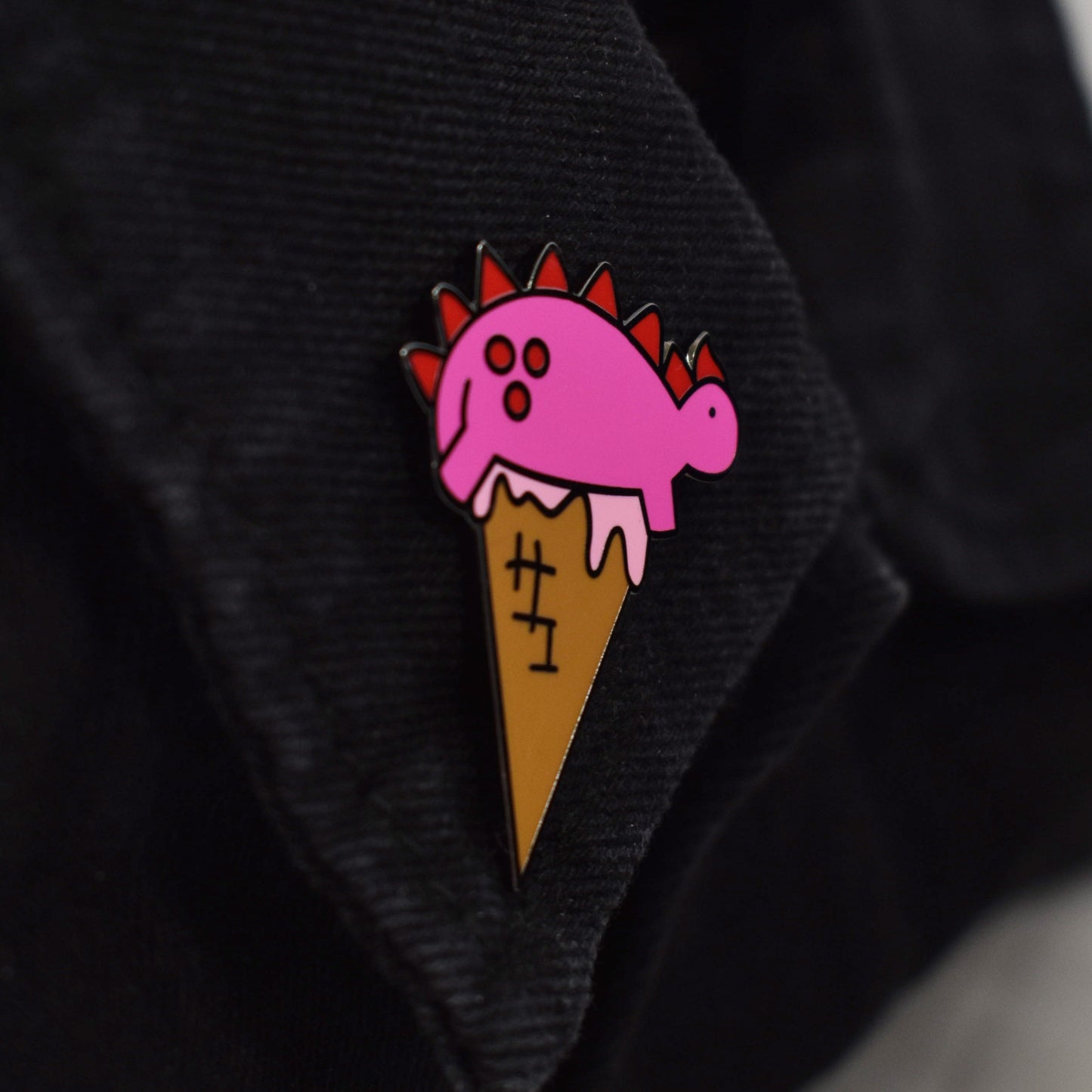 Dinocone Dinosaur Stegosaurus Hard Enamel Lapel Pin