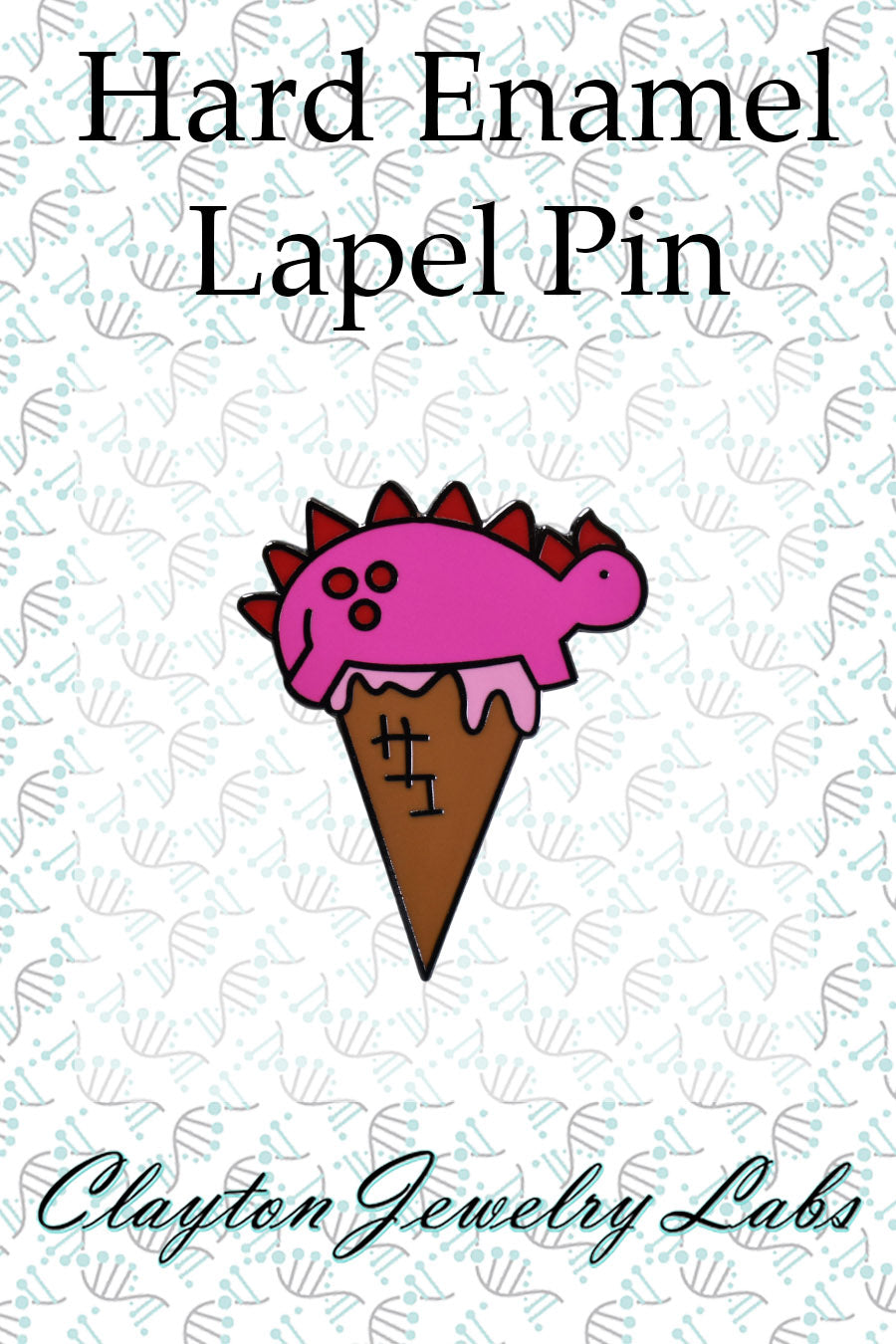 Dinocone Dinosaur Stegosaurus Hard Enamel Lapel Pin