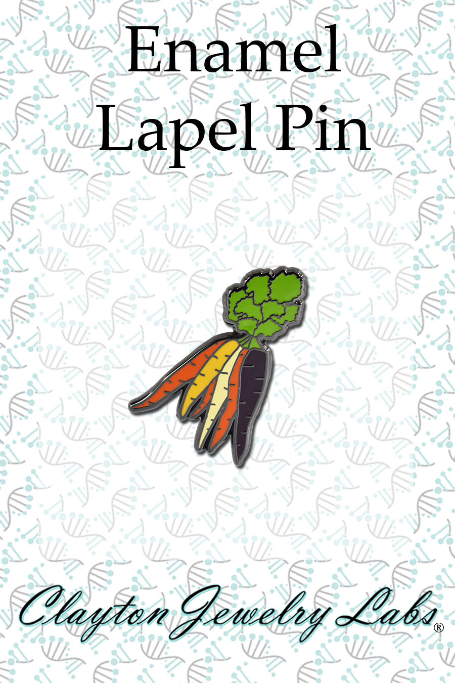 Rainbow Carrot Bunch Hard Enamel Lapel Pin