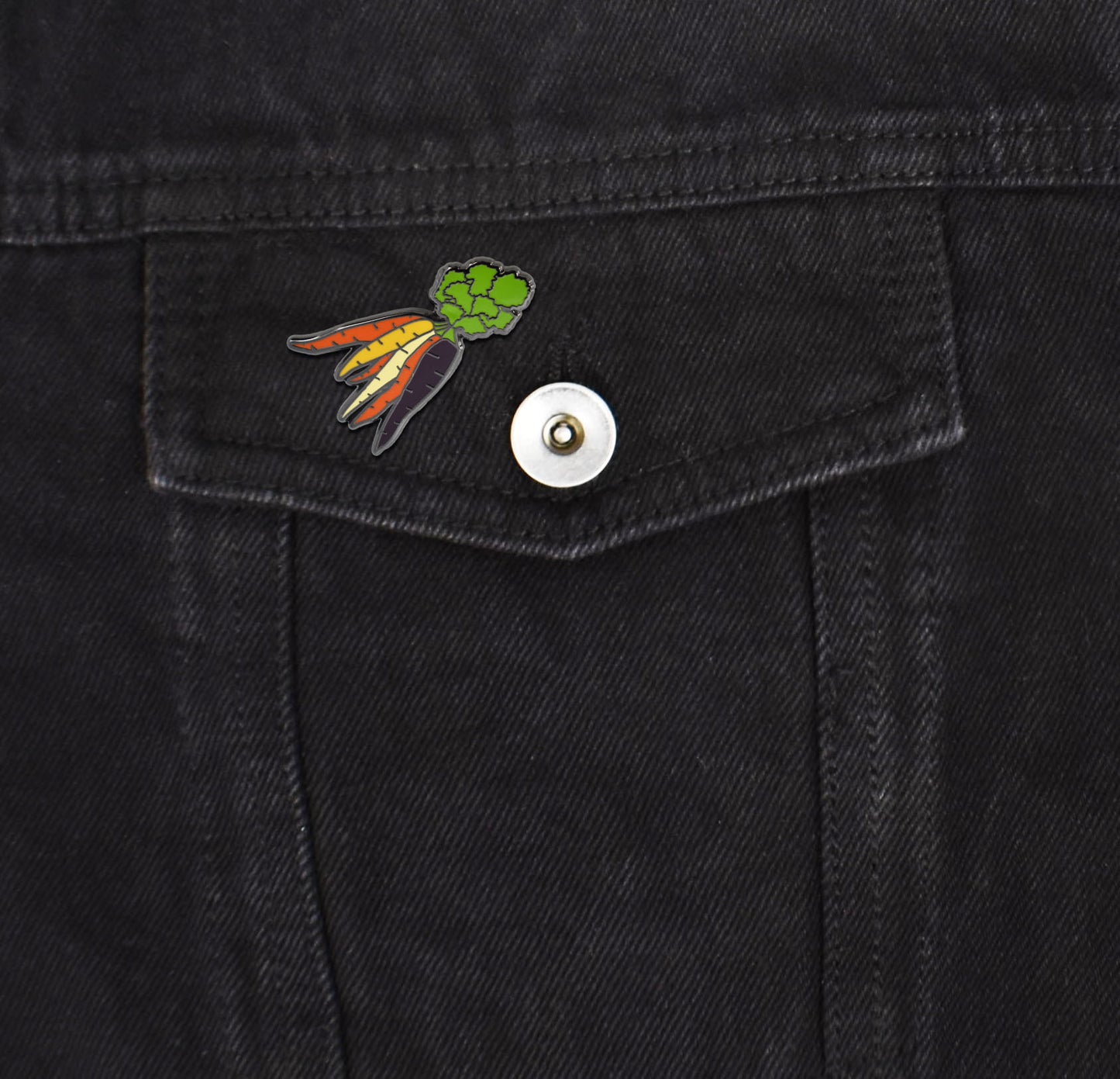 Rainbow Carrot Bunch Hard Enamel Lapel Pin