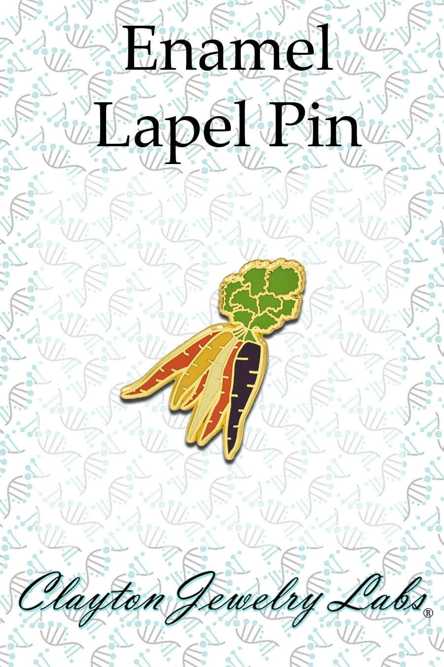 Rainbow Carrot Bunch Hard Enamel Lapel Pin