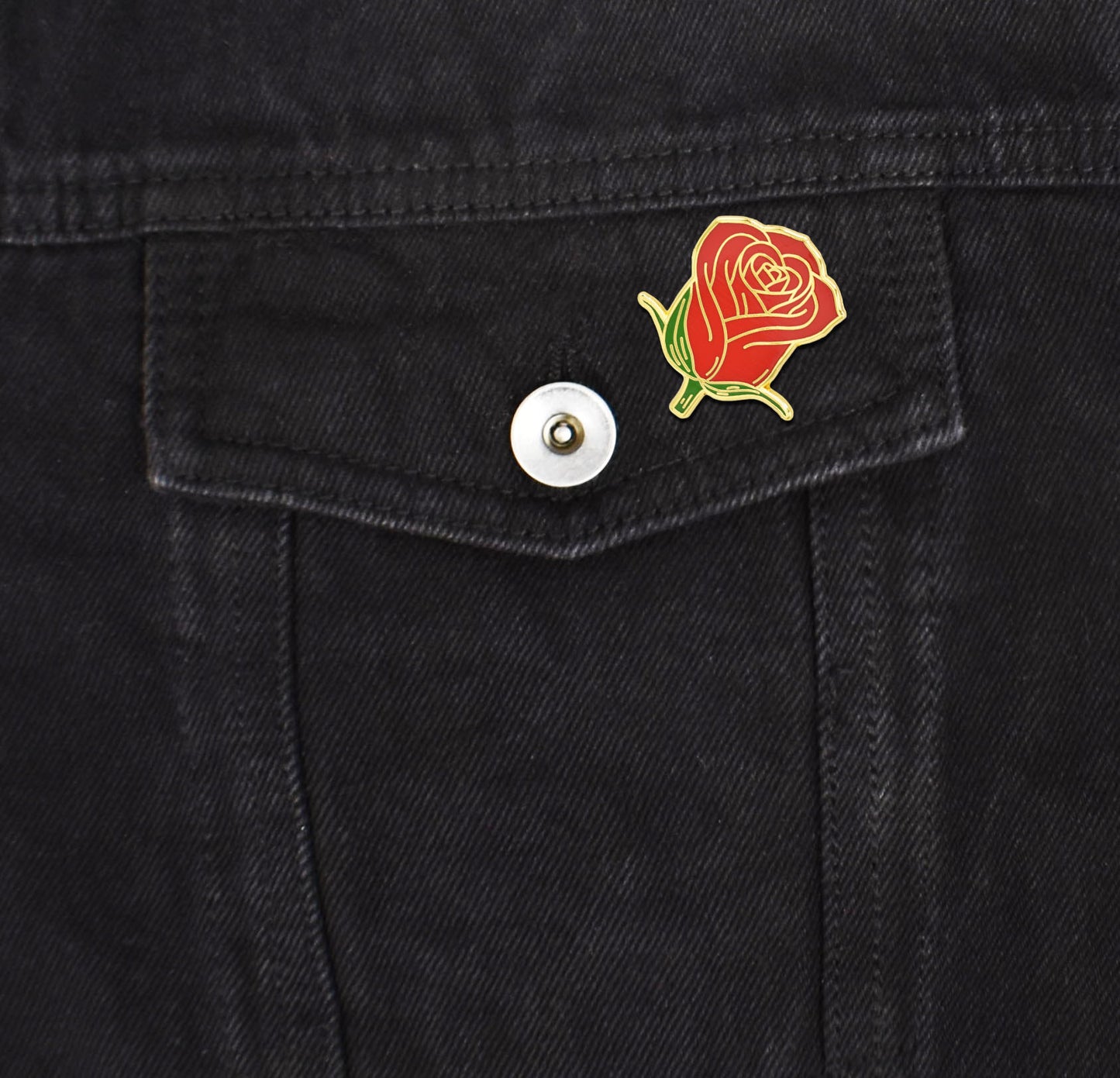 Rose Flower Hard Enamel Lapel Pin