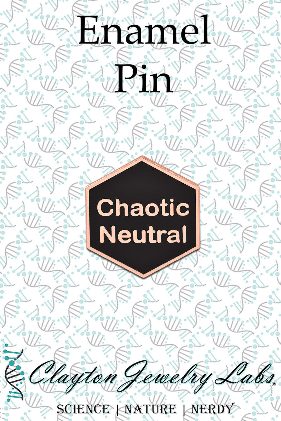 Chaotic Neutral Dice Hard Enamel Pin | Clayton Jewelry Labs