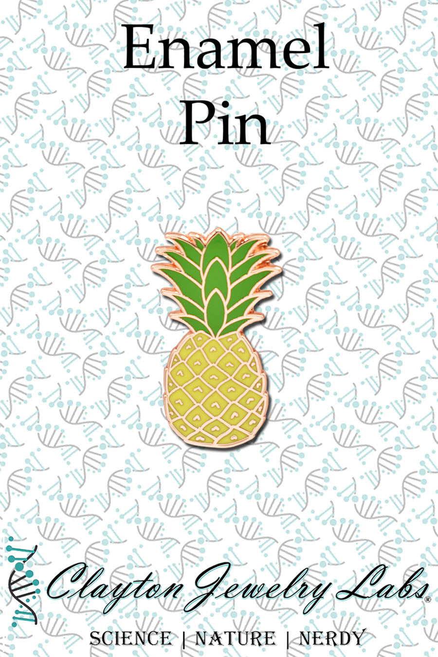 Pineapple Hard Enamel Pin | Clayton Jewelry Labs