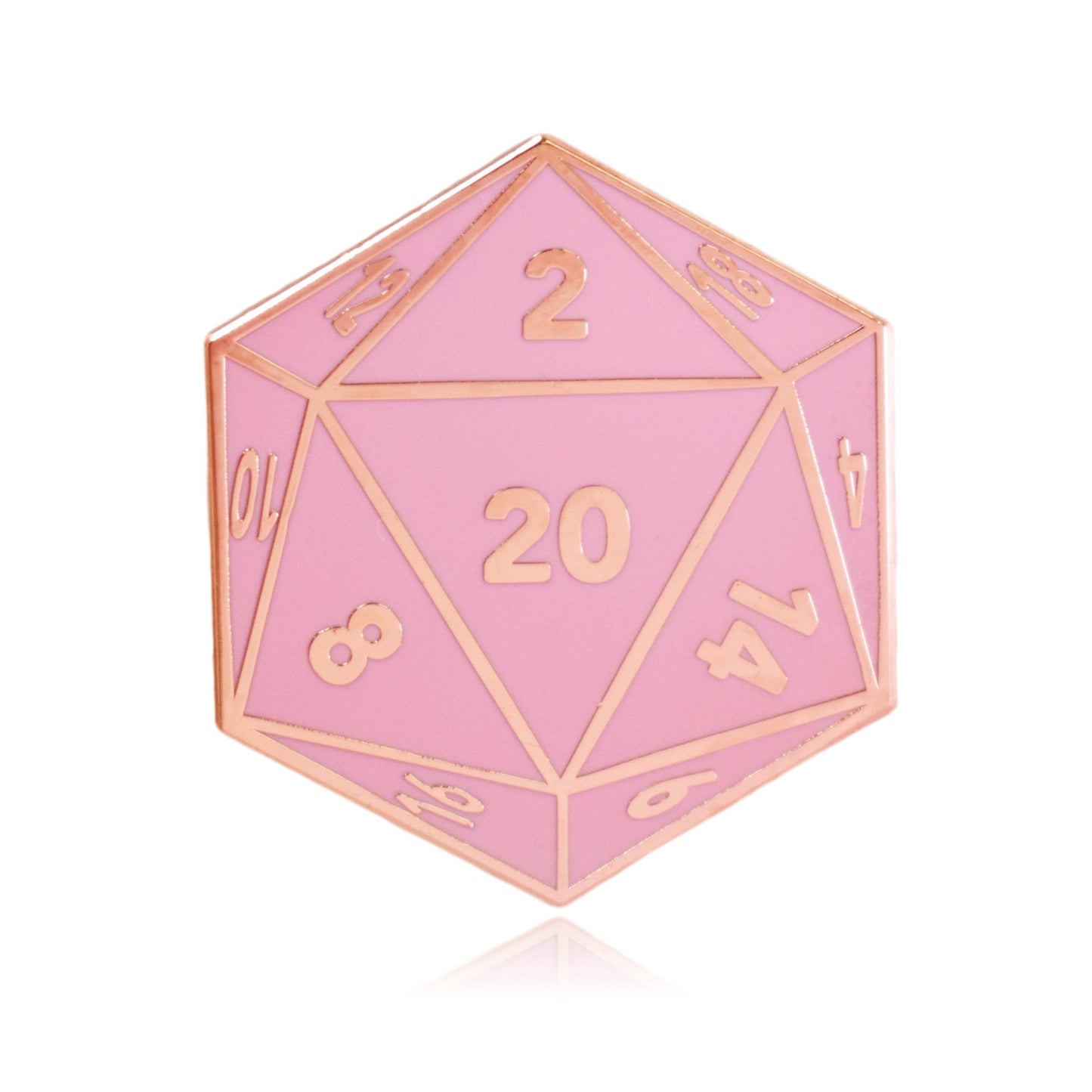 D20 Twenty-Sided Die Hard Enamel Lapel Pin