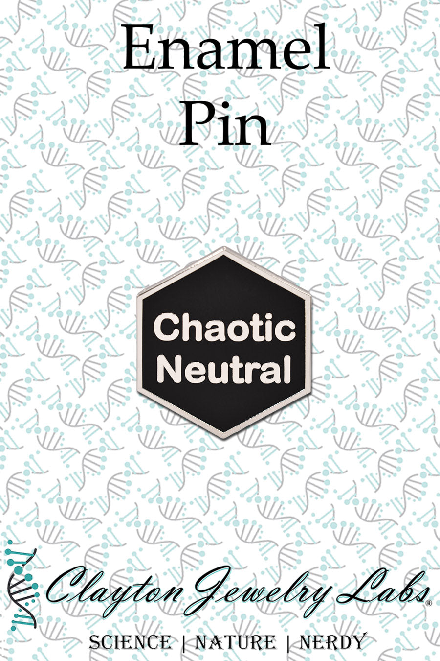 Chaotic Neutral Dice Hard Enamel Pin | Clayton Jewelry Labs