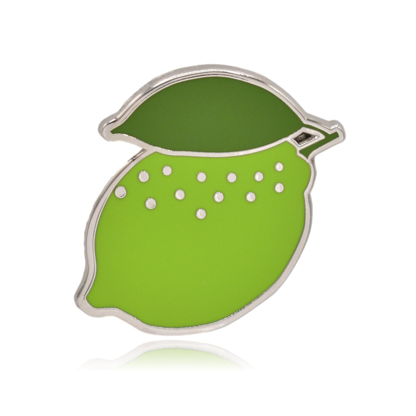 Silver Lime Hard Enamel Pin - Clayton Jewelry Labs