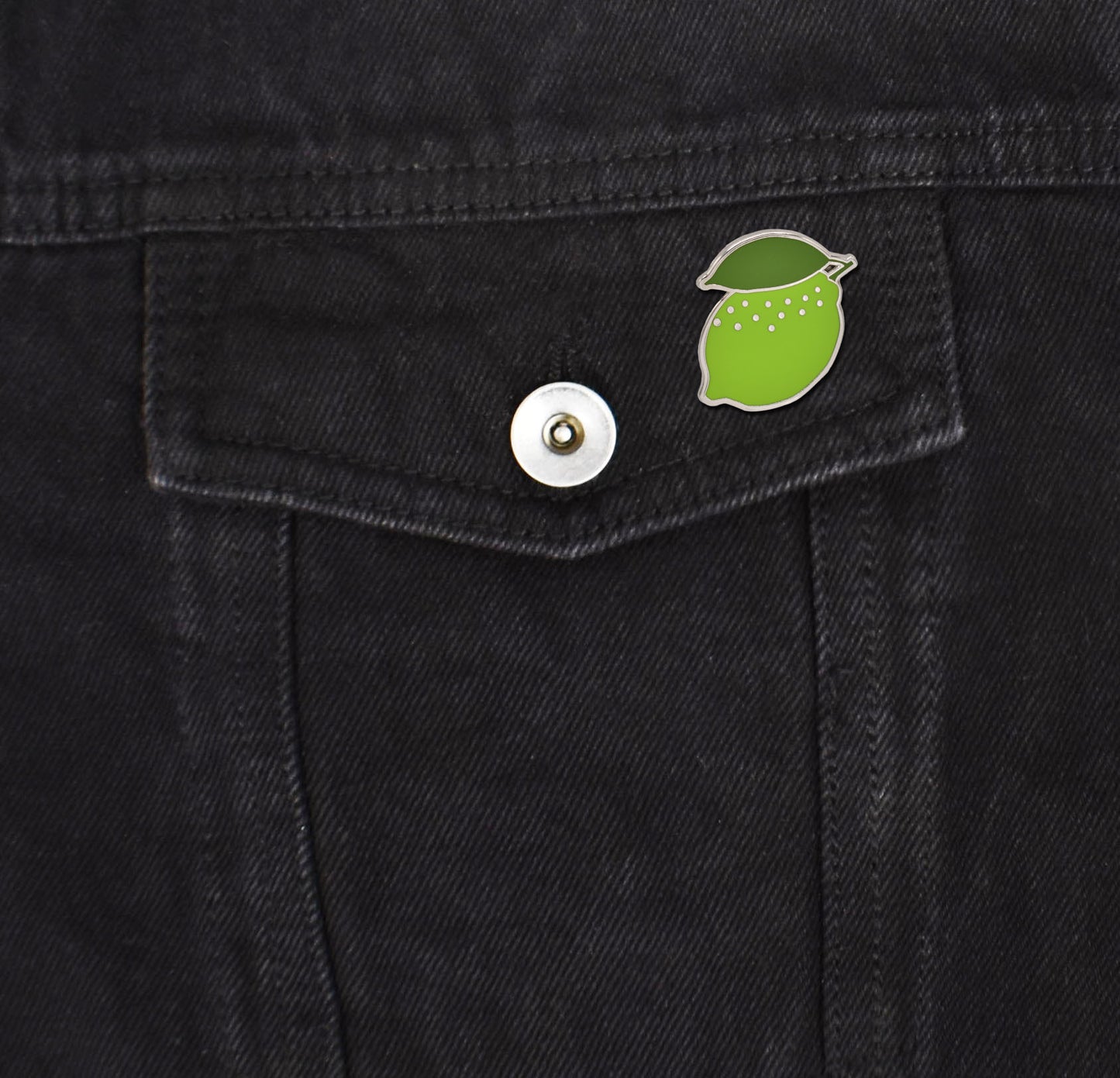 Silver Lime Hard Enamel Pin - Clayton Jewelry Labs