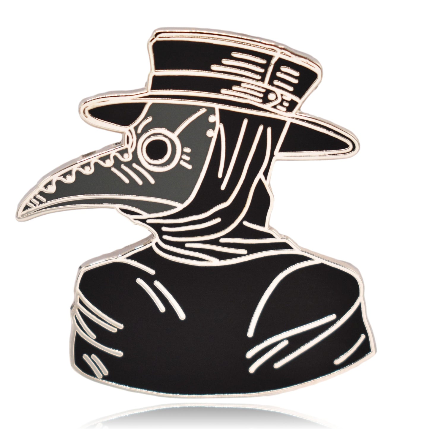 Black Plague Doctor Hard Enamel Pin | Clayton Jewelry Labs