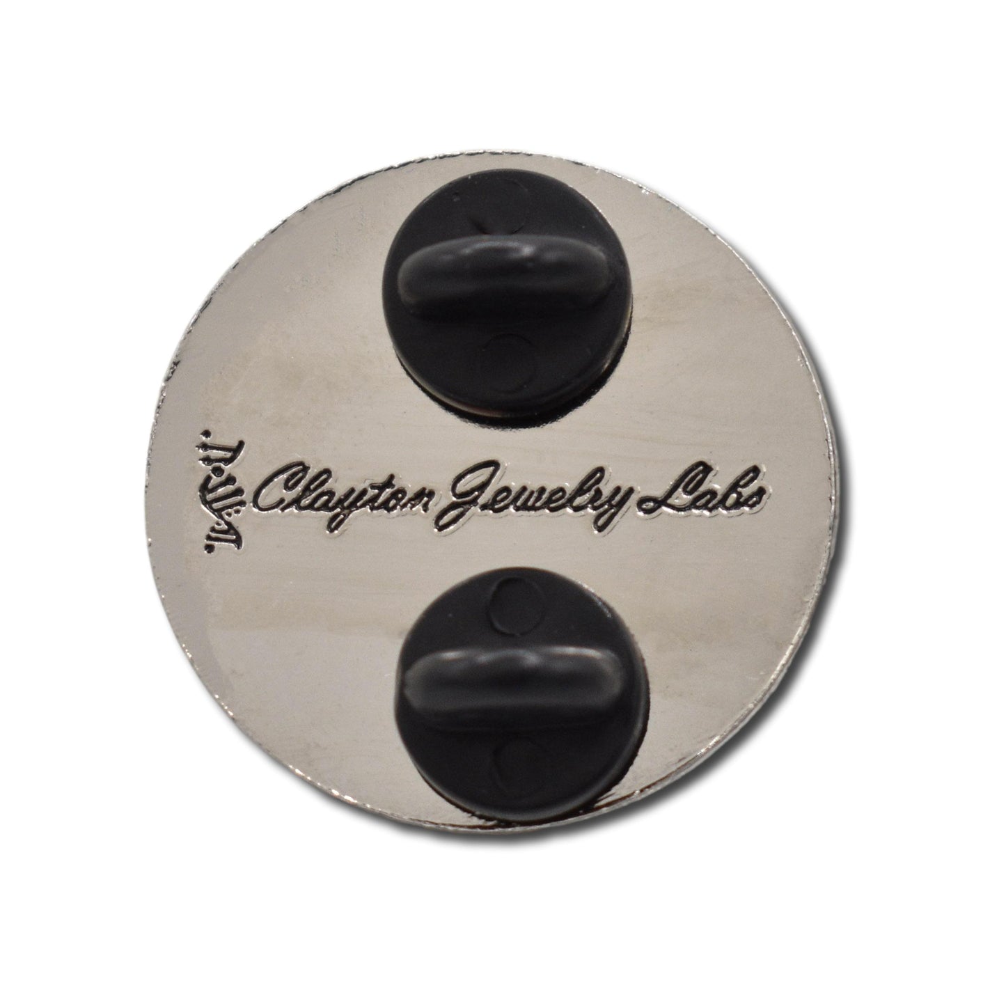 Silver Planet Earth Hard Enamel Pin - Clayton Jewelry Labs