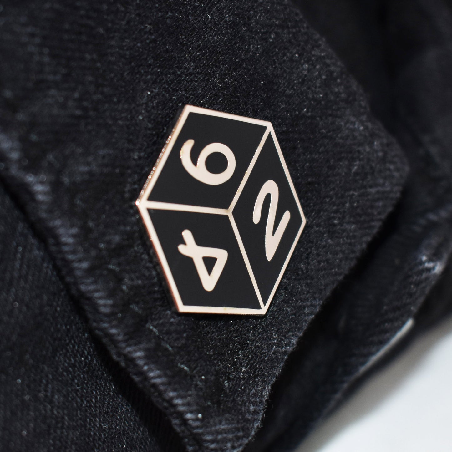 D6 Six-Sided Die Hard Enamel Lapel Pin