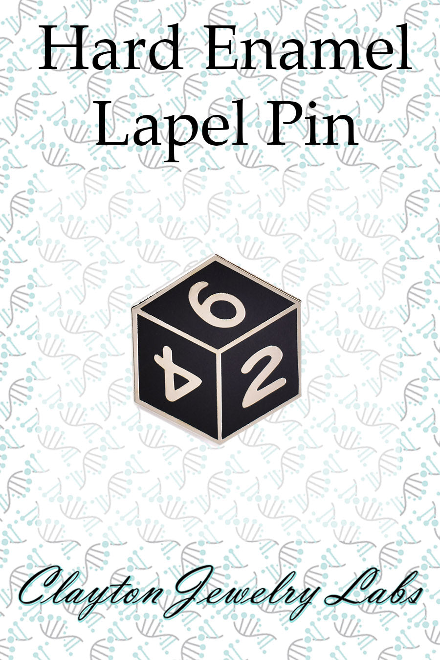 D6 Six-Sided Die Hard Enamel Lapel Pin