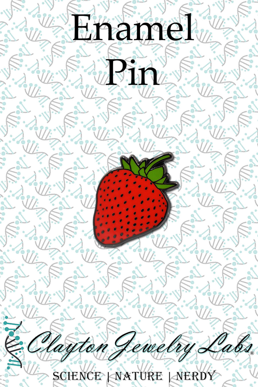 Strawberry Hard Enamel Pin | Clayton Jewelry Labs