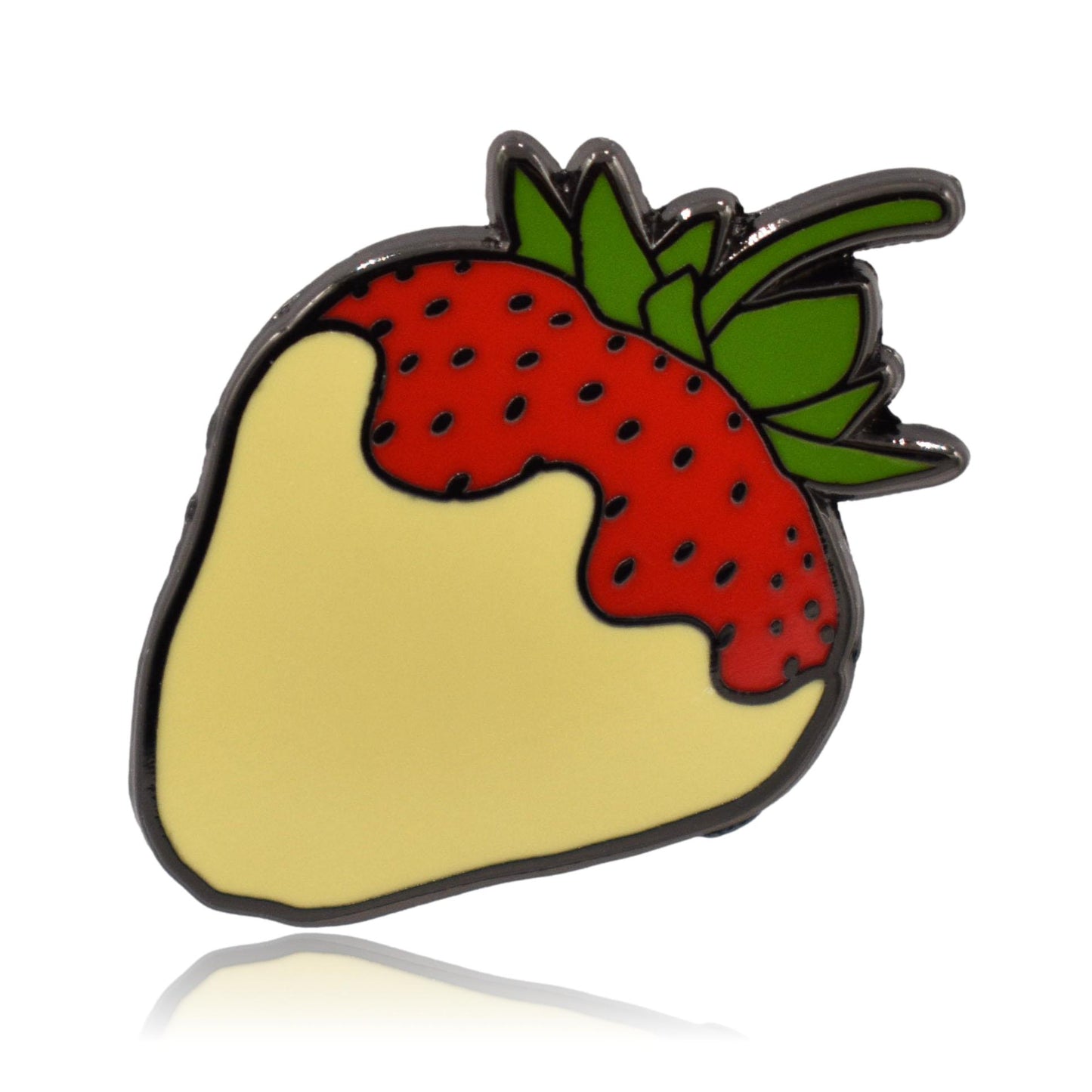 Chocolate Covered Strawberry Hard Enamel Pin | Clayton Jewelry Labs