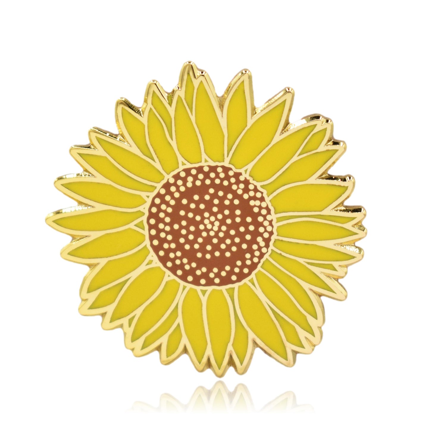 Gold Sunflower Hard Enamel Lapel Pin - Clayton Jewelry Labs