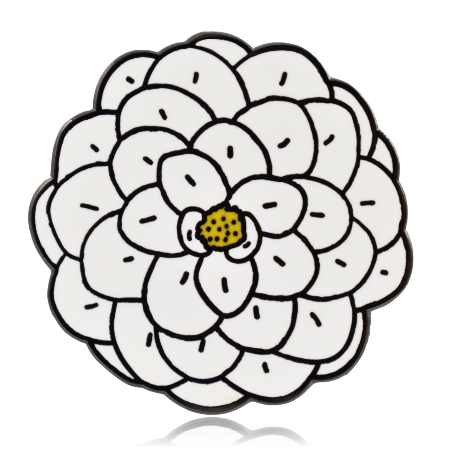 Camellias Flower Hard Enamel Pin | Clayton Jewelry Labs
